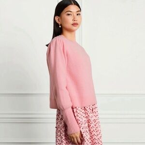 Hill House Cropped Sylvie Sweater in Candy Pink